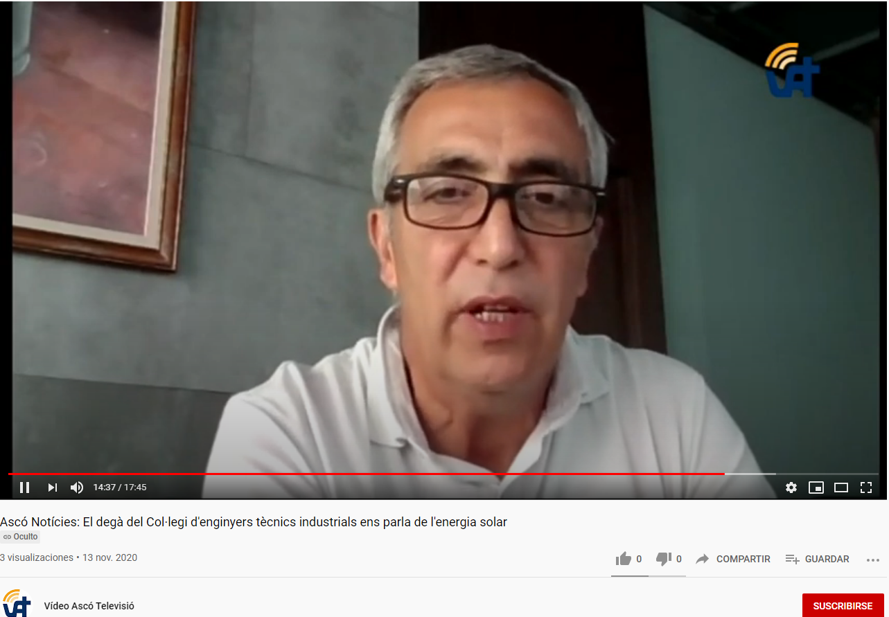 Video Ascó Televisió entrevista al degà, Anton Escarré